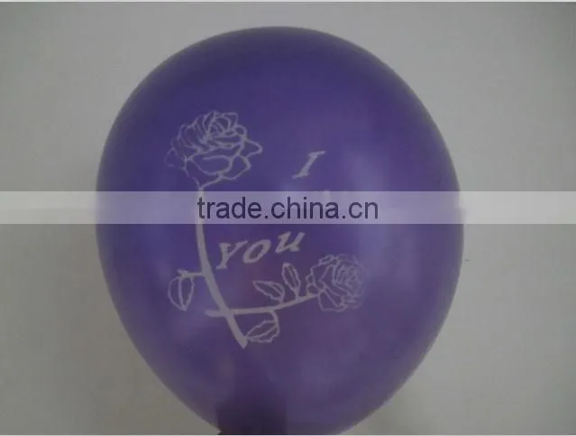 Beautiful Valentine's Day love you printed latex helium balloon