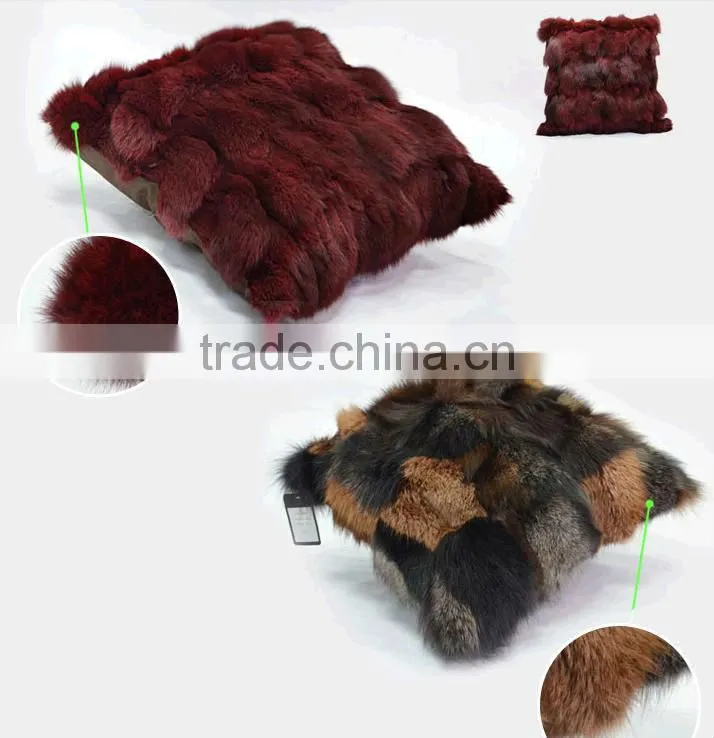 Hot!! very comfortable red fox fur pillow/cushion