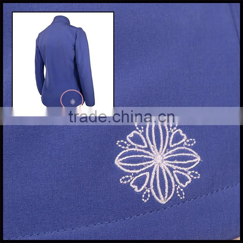 100% Polyester Softshell Jacket Fleece Bound Embroidery Waterproof Breathable Jacket Overcoat