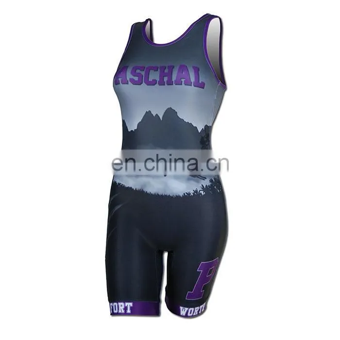 customized Full sublimation womens Wrestling singlet