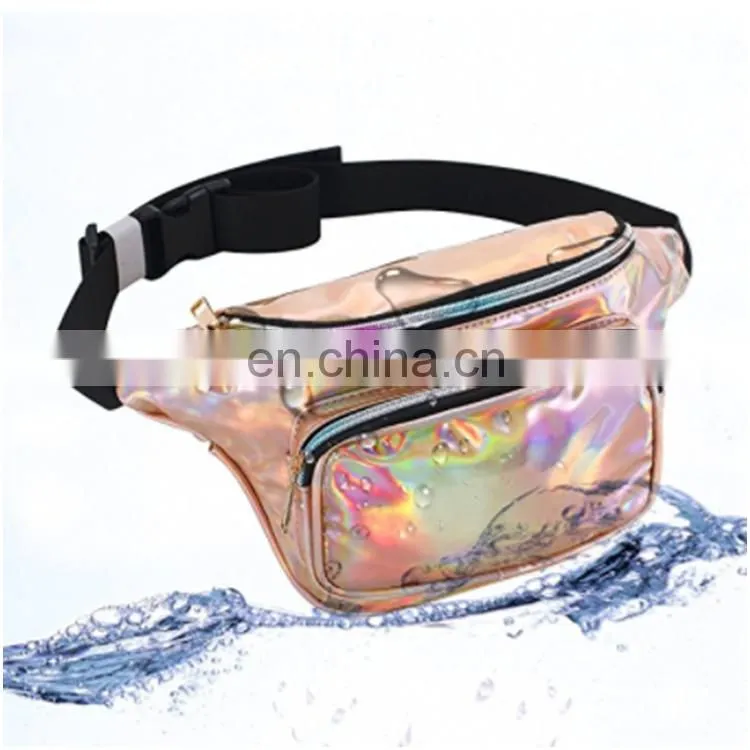 Water Resistant Shiny Neon Fanny Bag Hologram Bum Travel Waist Pack