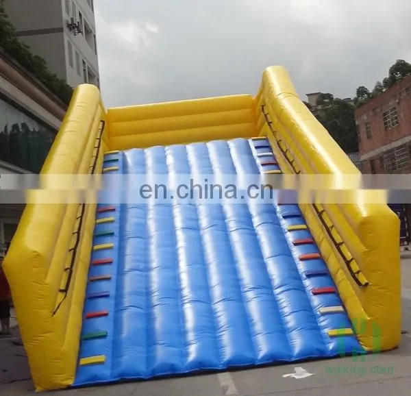 HI blue and yellow pvc inflatable ramp for zorb balls