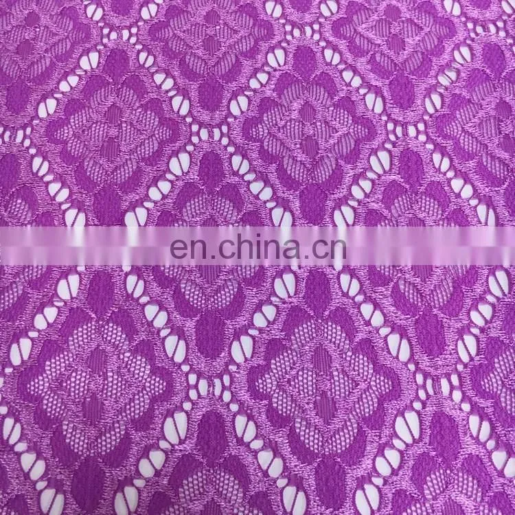 jacquard knitting elastic lace fabric for fashion woman dresses