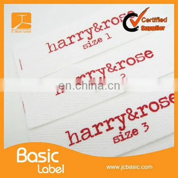 cotton printed label / cotton labels / cotton clothing labels
