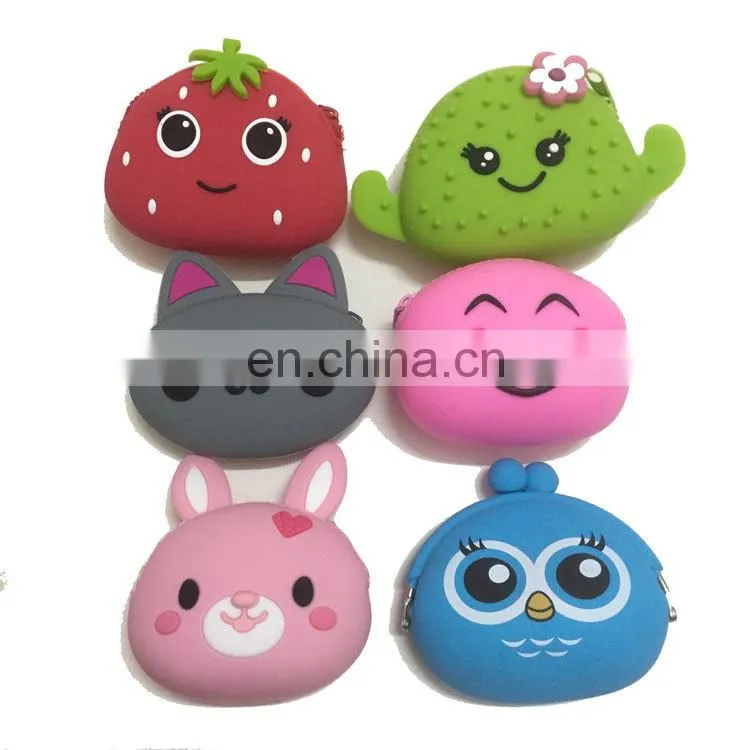 Women Girls Bunny Coin Purse Cartoon Silicone Rabbit Change Purse Change Coin Wallet Bag