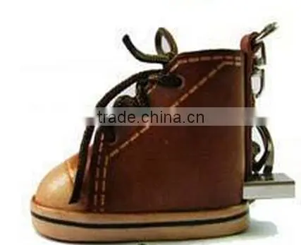 shoes leather 16MB-32GB usb flash drive/usb flash memory