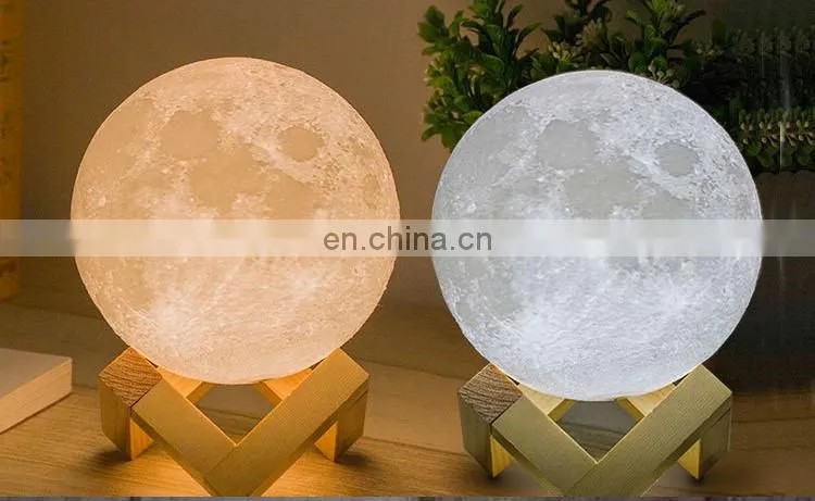 3D printing moon light Creative gift moon light USB charging bedside LED night light