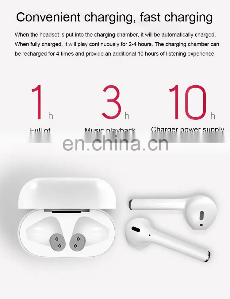 Trulyway 2021 New Arrivals True Wireless Stereo Earpiece Earphone BT 5.0 Wireless TWS Earbuds I10