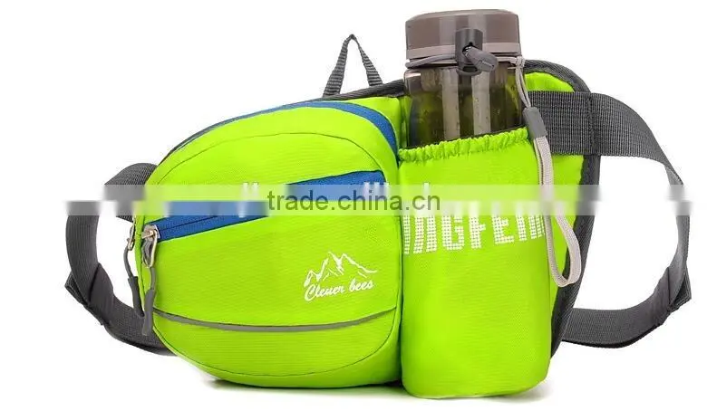 Hiking Waist Pack, Outdoor Water Resistant Waist Bag with Water Bottle (Not Included) Holder, Running Belt Bag Pouch Fanny Pack