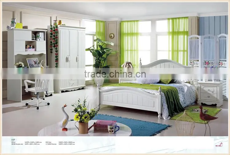 white modern wood bed with king size
