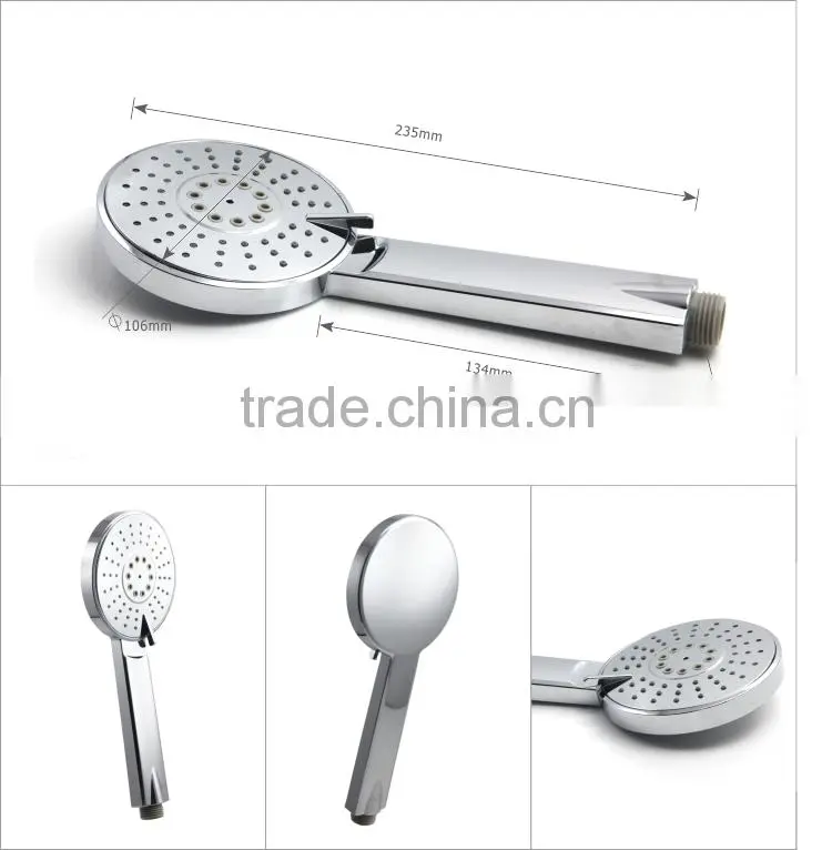 G1/2" male thread adjustable water saving hand shower/shower head chrome