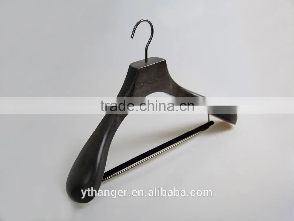 black high-end garment wooden hanger