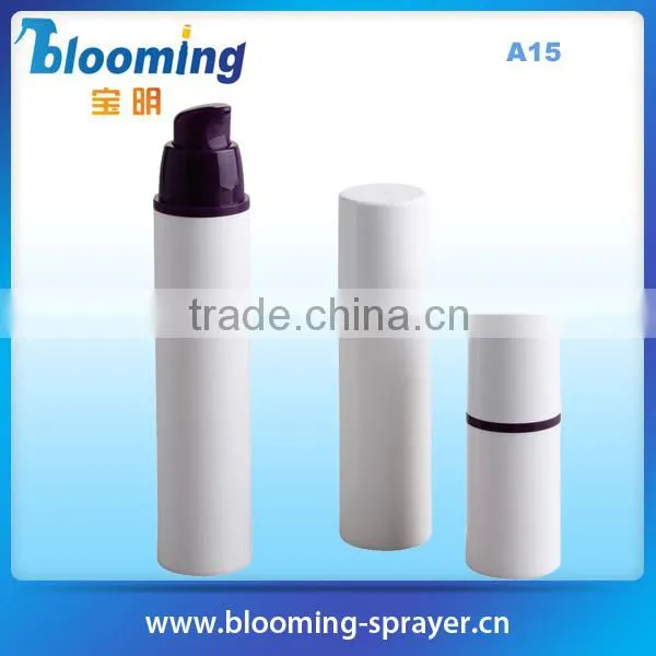 cylinder shape acrylic airless glass cosmetic bottle