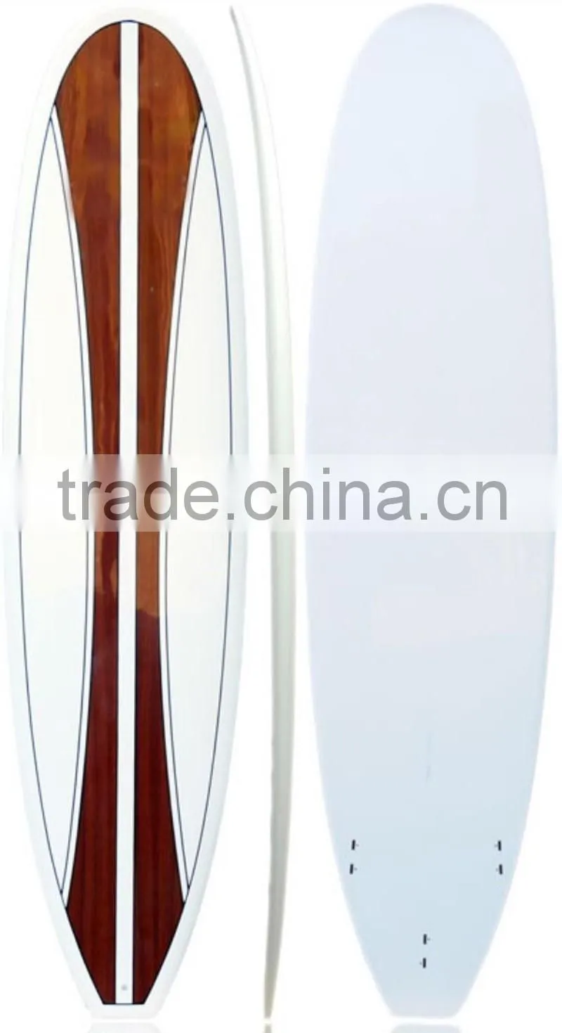 Surfboard type wooden stand up paddle boards/wooden color SUP paddle boards