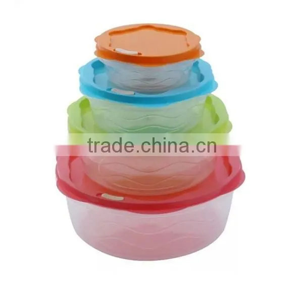 4 PIECE PLASTIC CONTAINERS STORAGE BOX SET KEEP FRESH KITCHENWARE