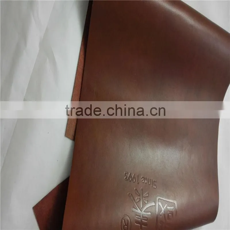 Genuine finished solid color cow leather for ipad cover leather