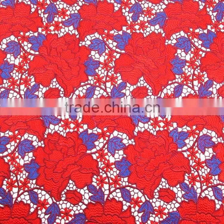 Hot Sale custom made mesh muilt colour bright laser embroidery net lace fabric for women garment