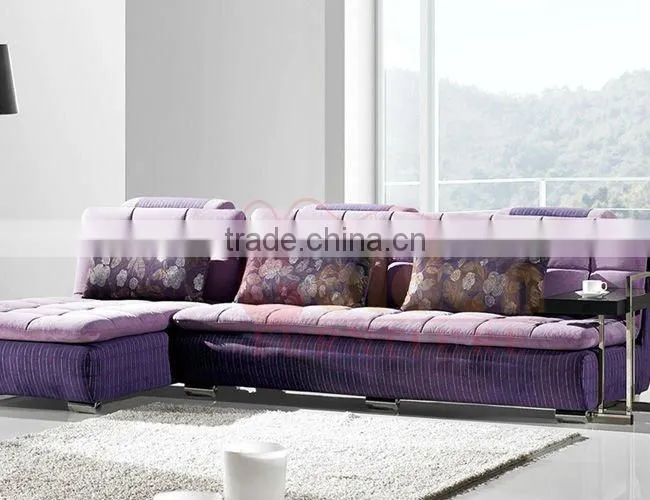 Fabric Sofa Modern Living Room Design Purple Furniture