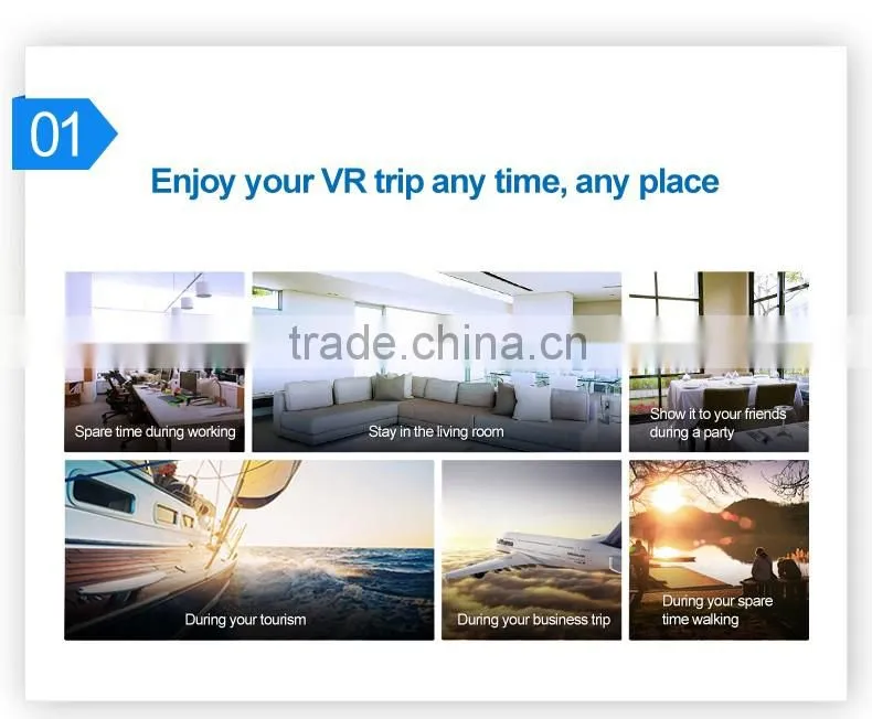 dropship New 2nd Gen VR BOX Virtual Reality 3D Glasses for sexy vedio movies