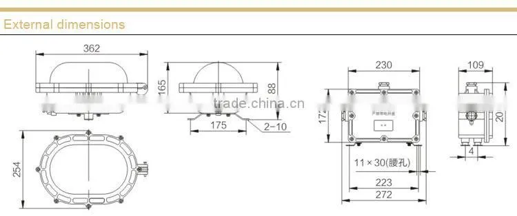 BFE8120 Explosion proof inside floodlight
