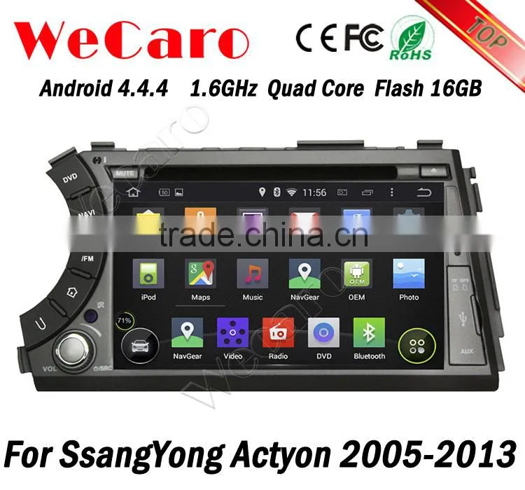 Wecaro WC-SY7020 7" Android 4.4.4 WIFI 3G car dvd player for ssangyong actyon car multimedia player 2005 - 2013