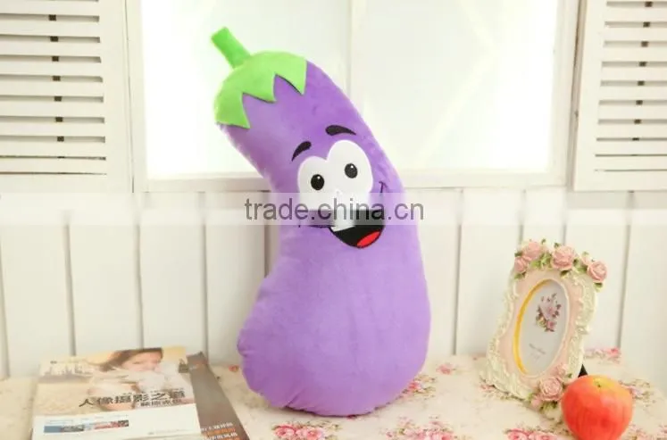 Vegetables Purple Eggplant Pillow Cute Plush Pillow Fashion Baby Toys