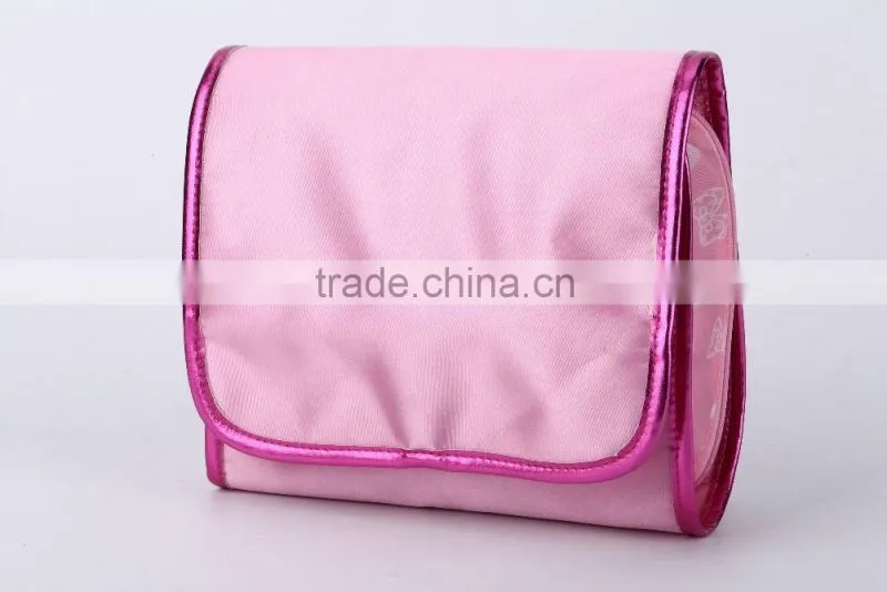 Transparent Clear PU or PVC Leather Tote Cosmetic Bag with Ziplock for women