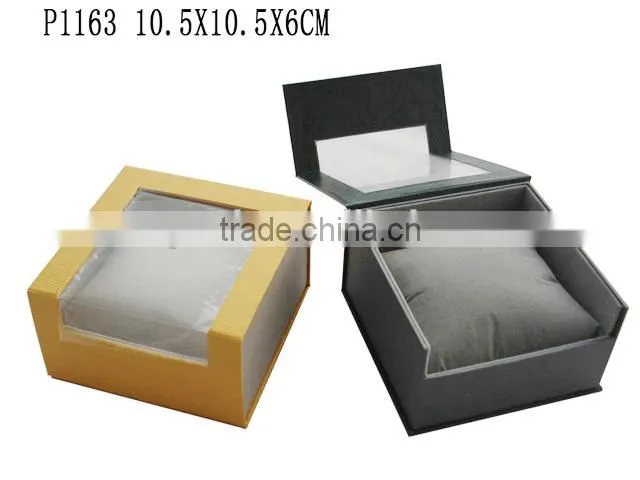 P1163 Windowed Cardboard Velvet Lining Watch Box