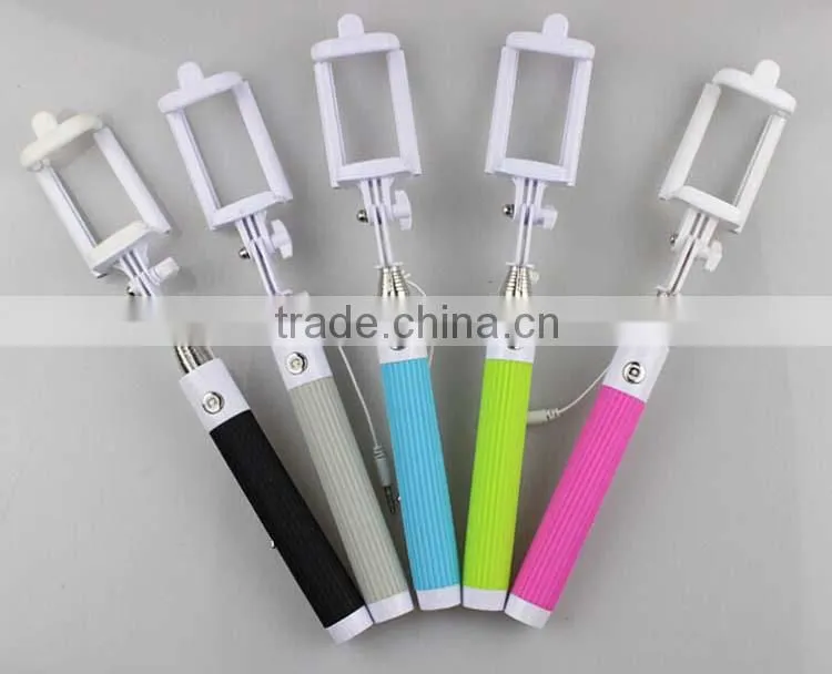 Hot new products extendable selfie stick with cable