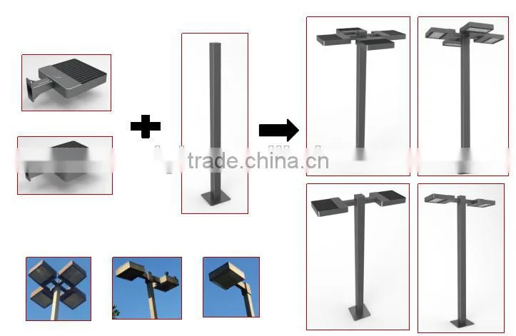 high power 20w 300w led parking lot lighting DLC CE ETL