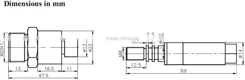Wide range High Tempreture Pressure Transducer
