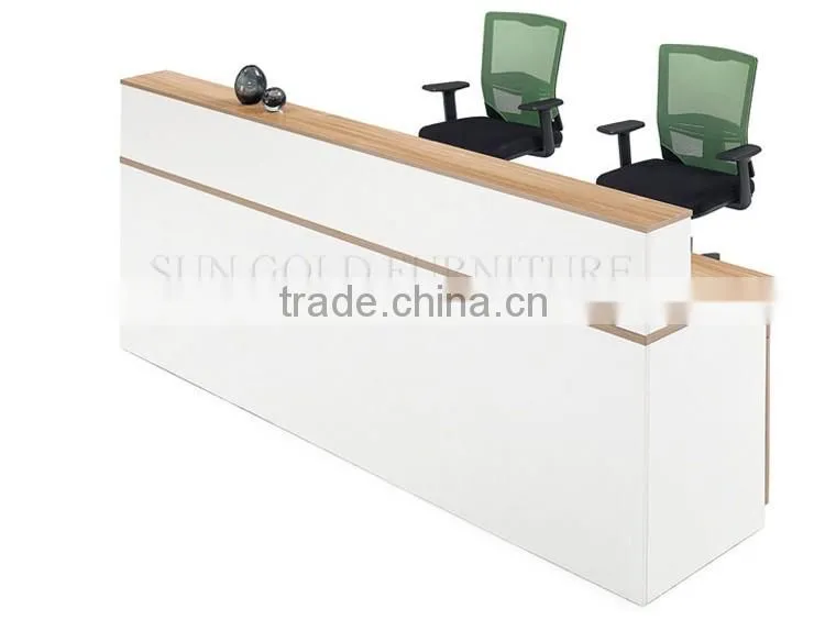 Office furniture l shaped counter white modern salon reception desk (SZ-RTB039)