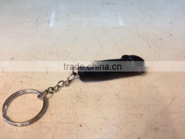 Black resin Penis keychain