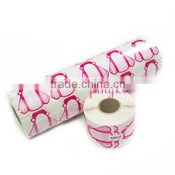 500pcs pink drag fly paper nail forms for gel builder