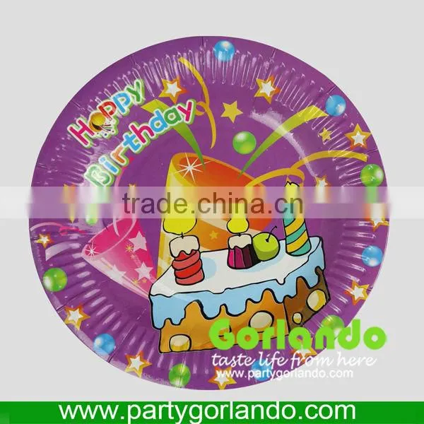 Environmental protection food grade paper plates for party