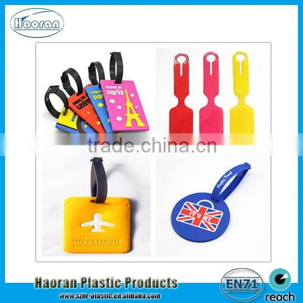 Hot selling plastic PVC personalized luggage tags made in China