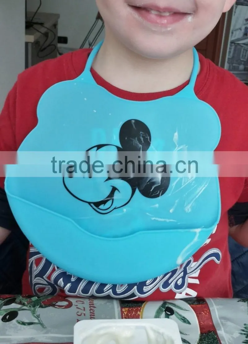 Waterproof Silicone Baby Bibs with Easily Rinse Clean & Air Dries Fast