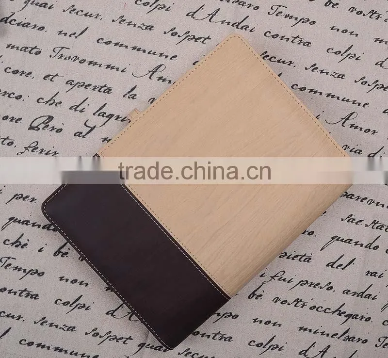 Multi-color leather diary with usb stick,ring binder notebook power bank