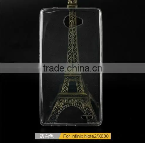 Keno 0.3mm Ultra Thin Clear Rubber Soft TPU Matte Back Cover Case for Infinix Note 2 X600