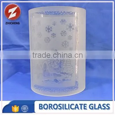 toughened tempered borosilicate 3.3 cut glass lamp cover