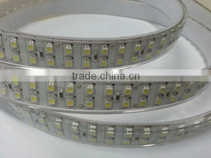 2015 manufacture smd strip led 3528 240LEDS/M 5M/Roll with PU IP68 high quality data sheet CE ROHS