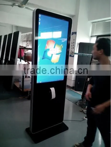 42 inch touch kiosk with thermal printer digital signage player