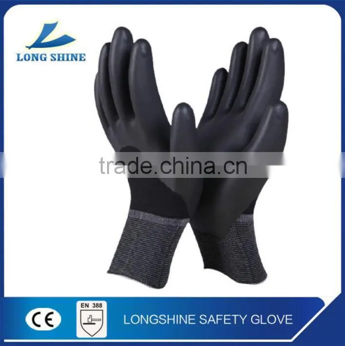High Profermance 15G Nylon Liner 3/4 PU Coated on the Palm Anti-static Work Safety Glove