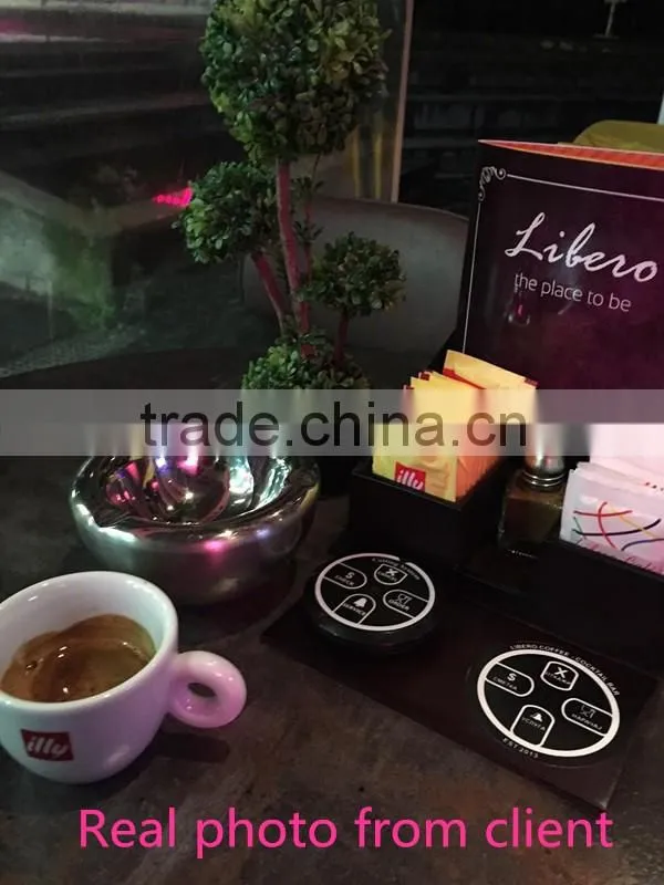Creative menu designed call button for bear &snack bar restaurant wireless service calling system