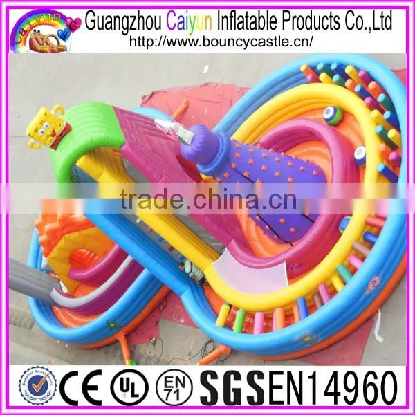 2016 popular game inflatable assault obstacle course for kids
