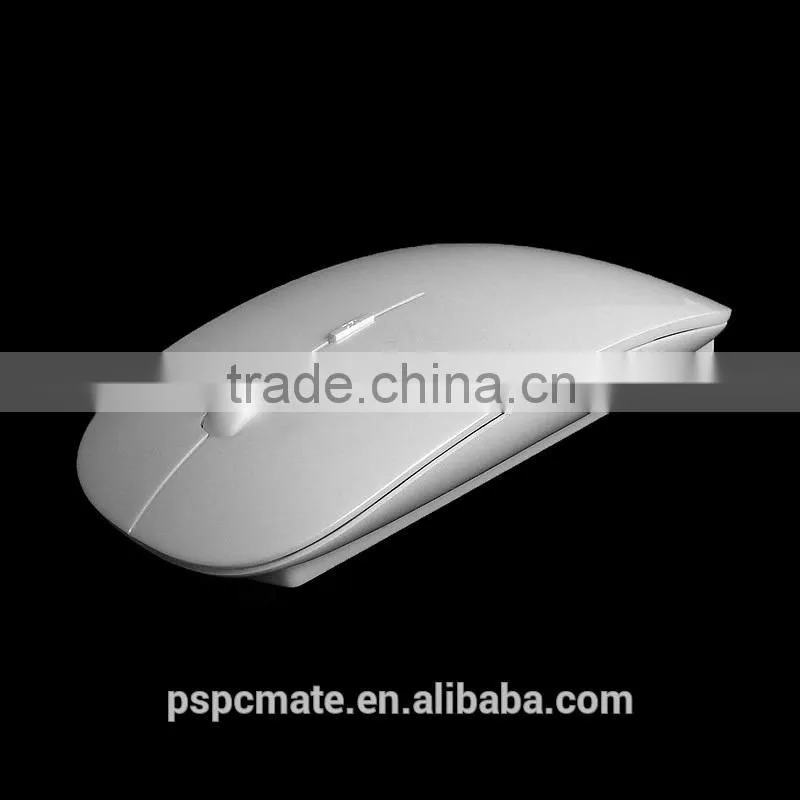 Flat Wireless mouse 2.4 GHZ Wireless Mouse Flat Wireless Optical Mouse( White Glossy)