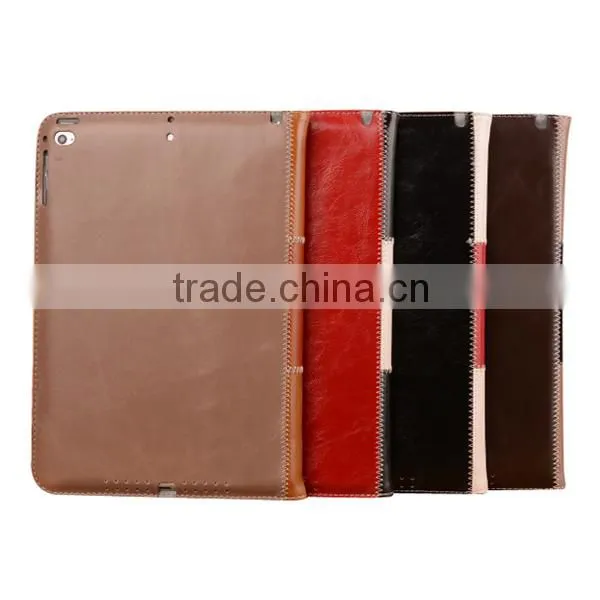 Real leather flip case cover for ipad 6, case for Best Buy