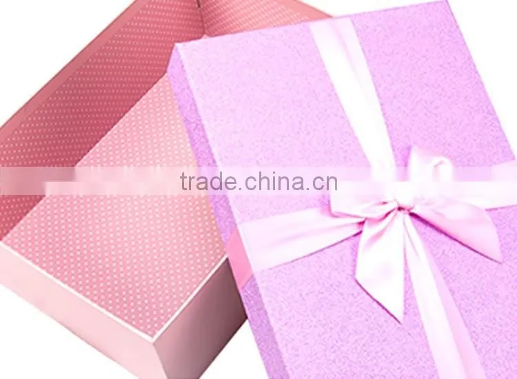 Customized paper box packaging gift cardboard box with ribbon paper gift box