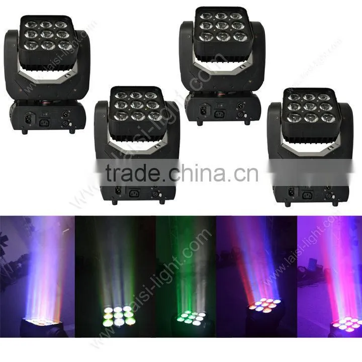 9pcs LED beam matrix light 9*10W sharpy beam moving head light/RGBW beam moving light