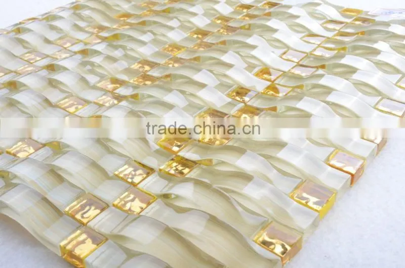 GT009 300X300MM wavy glass pendant lights mosaic tile machine